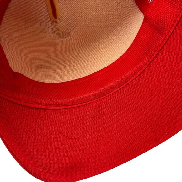 Vintage Super Bowl XXIII Trucker Hat Baseball Cap San Francisco 49ers 80s Red - Picture 5 of 13